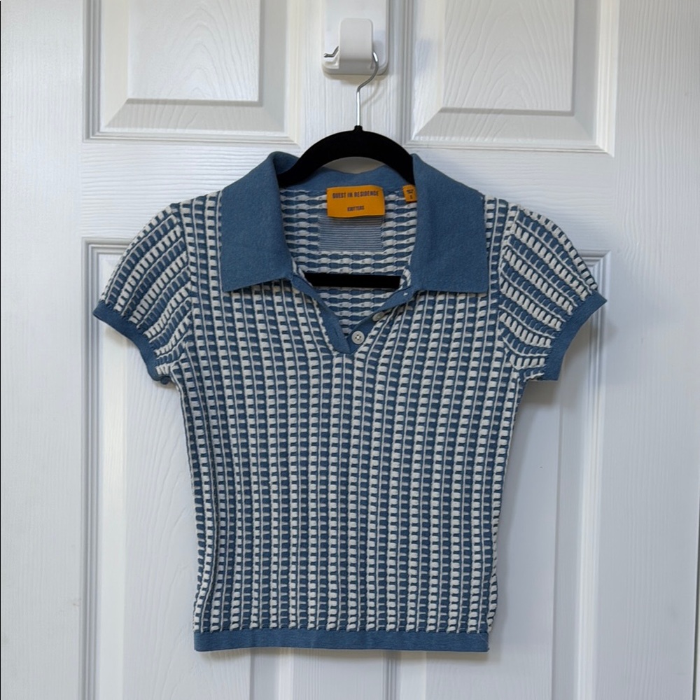 Cotton Gingham Shrunken Short-Sleeve Polo Shirt